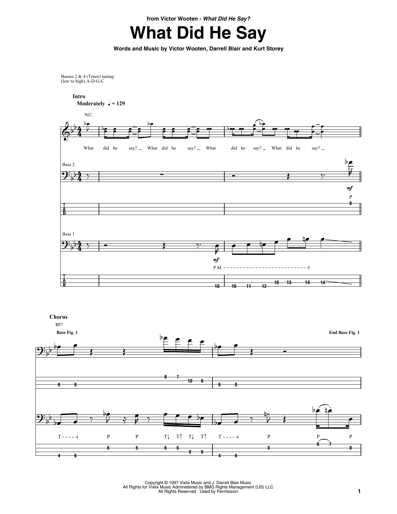 Produktgalerie: Seite 1 von 1 What Did He Say, Victor Wooten, E-Bass