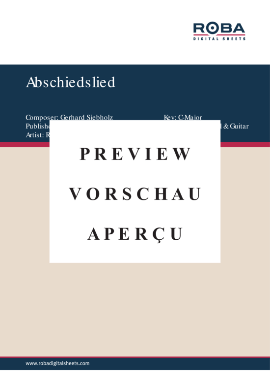 Product gallery: Page 2 of 4 Abschiedslied , , Piano and Voice