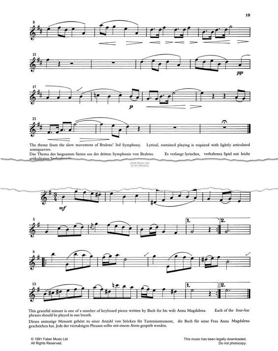 Product gallery: Page 1 of 1 Minuet, Johann Sebastian Bach