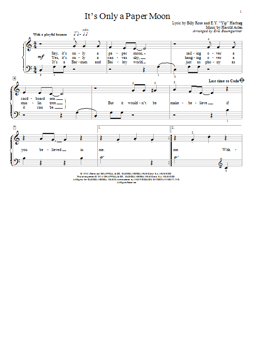 Product gallery: Page 1 of 1 It's Only A Paper Moon, Eric Baumgartner