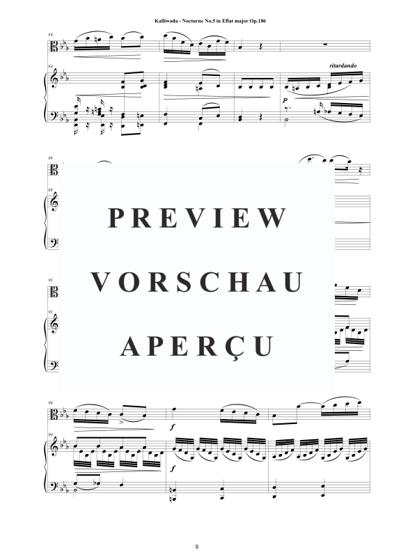 Produktgalerie: Seite 9 von 11 Nocturne Nr.5 Op.186, , Viola und Klavier