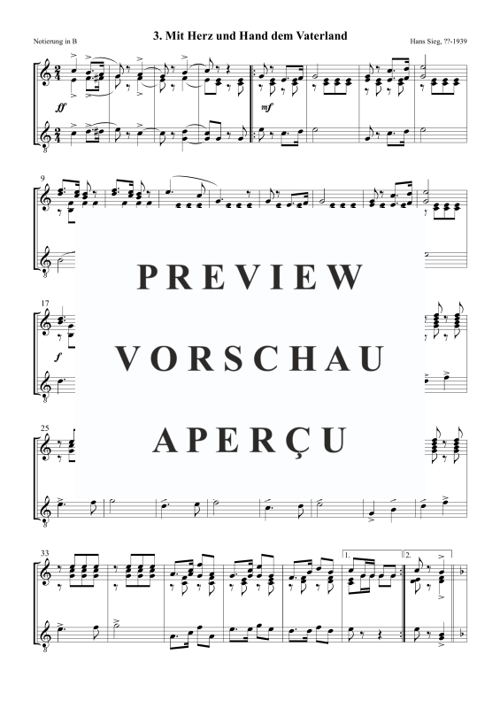Product gallery: Page 4 of 5 Mit Herz und Hand dem Vaterland, , Trombone Choir