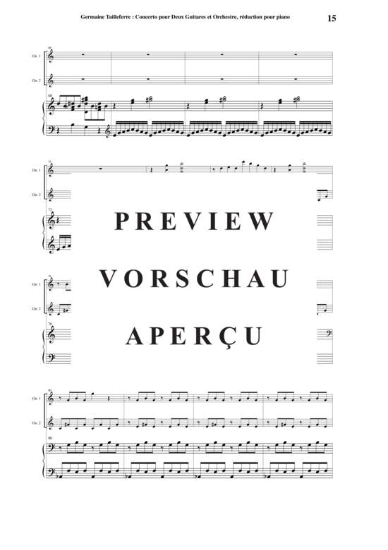 Product gallery: Page 16 of 21 Concerto for two guitars and orchestra, reduction for two guitars and piano , , (2x guitar + piano)