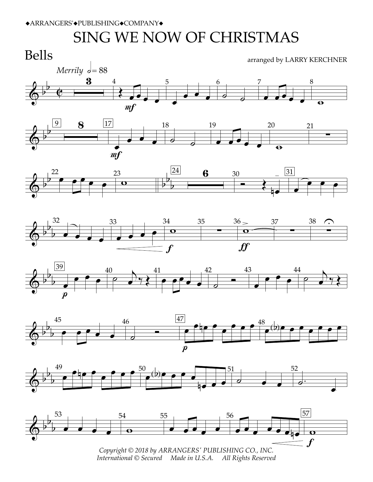 Product picture to: Sing We Now of Christmas (arr. Larry Kerchner) - Bells