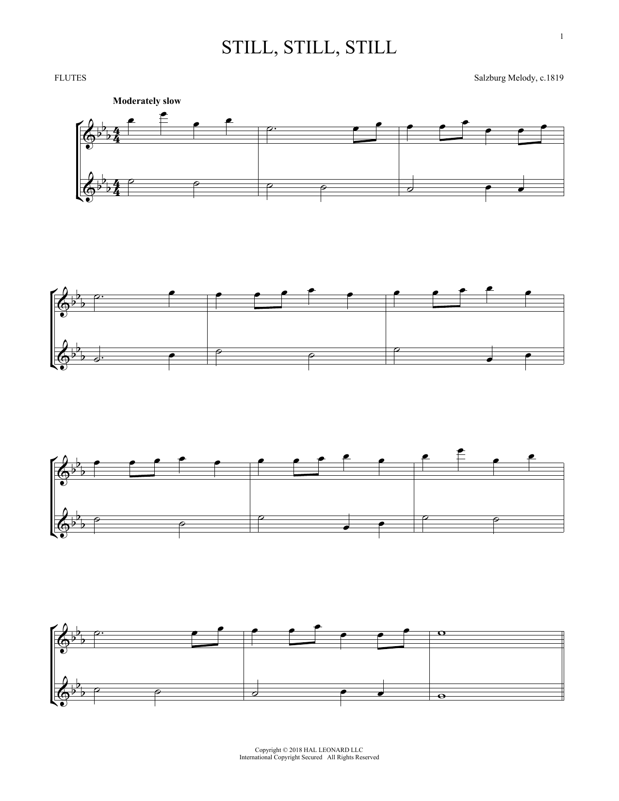 Product gallery: Page 1 of 1 Still, Still, Still, Salzburg Melody, c.1819
