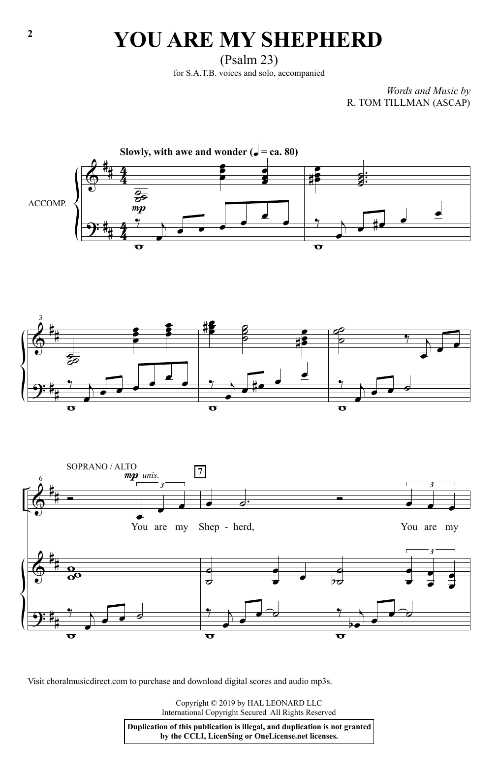 Produktbild zu: You Are My Shepherd (Psalm 23)