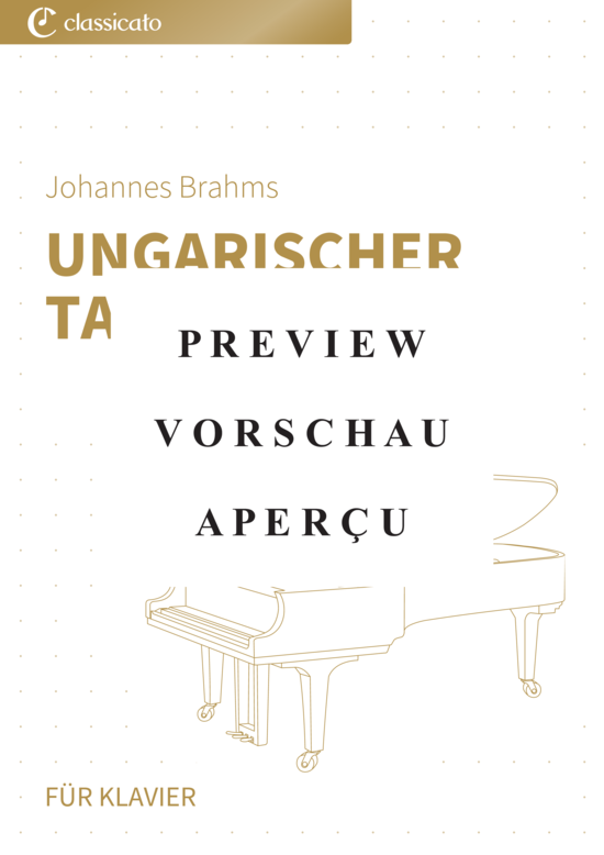 gallery: Ungarischer Tanz Nr. 6 - aus der Sammlung Ungarische Tänze, Buch 2 , , (Klavier Solo)