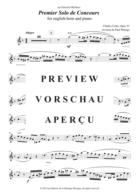 gallery: Solo de Concours no. 1 , , (Englischhorn + Klavier)
