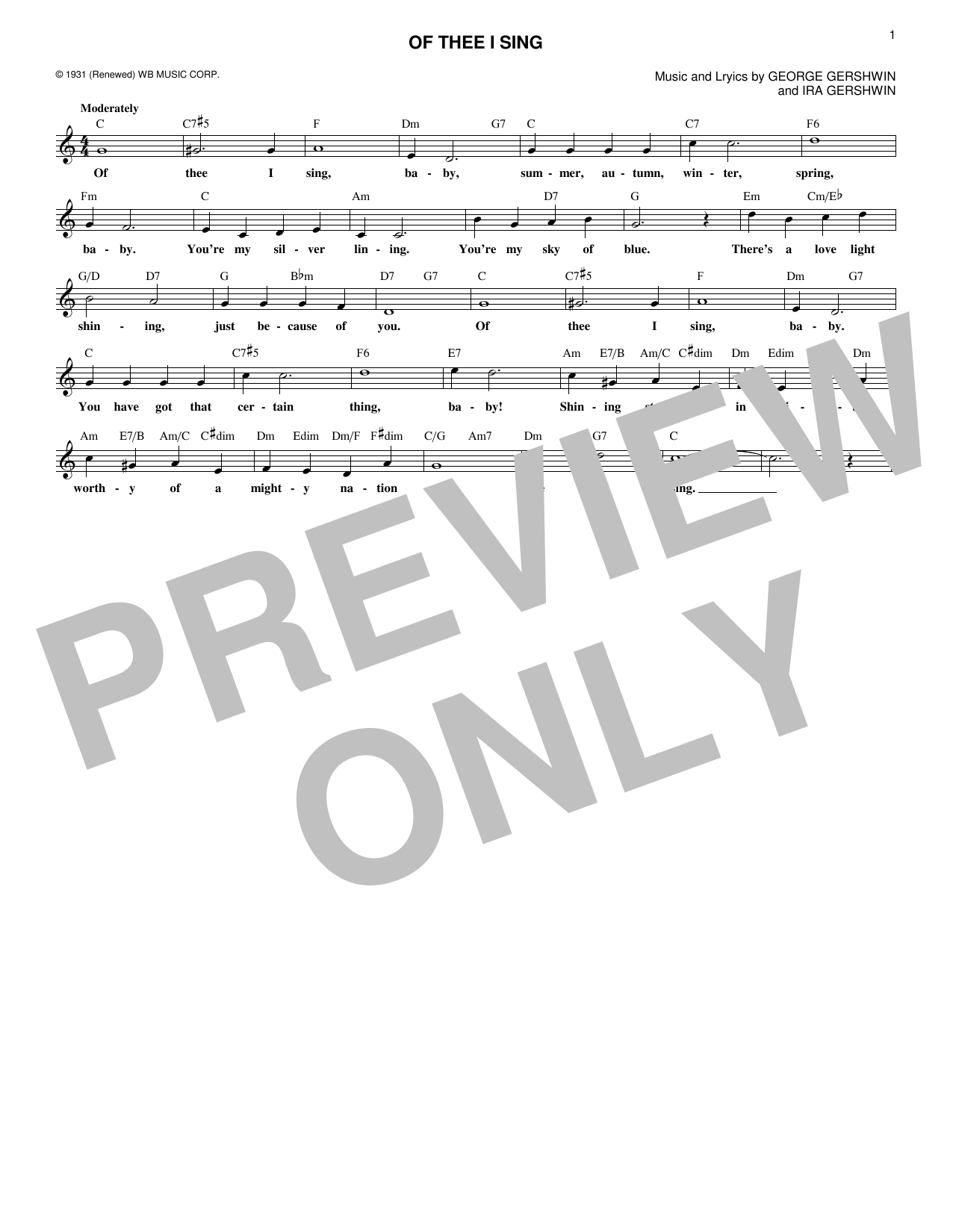 Product gallery: Page 1 of 1 Of Thee I Sing, Ira Gershwin