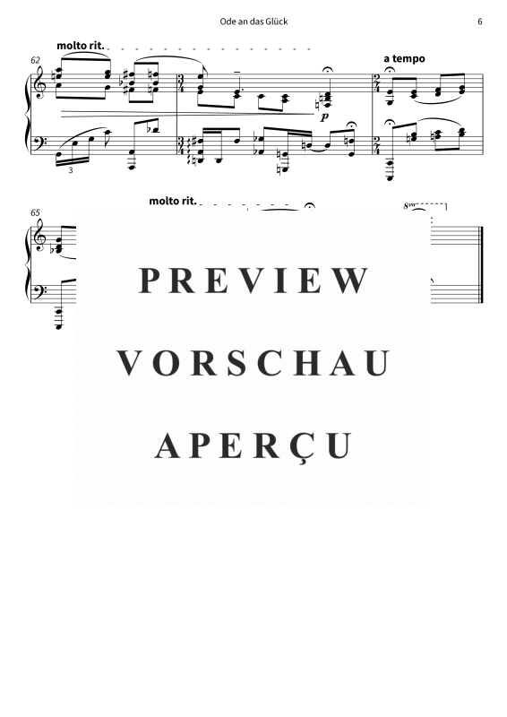 gallery: Ode an das Glück - inspiriert durch Sinfonie Nr. 9 d-Moll, op. 125, 4. Satz, , Klavier Solo