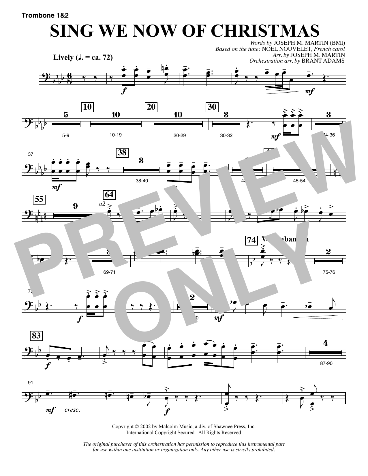 Produktbild zu: Sing We Now Of Christmas (from Morning Star) - Trombone 1 & 2
