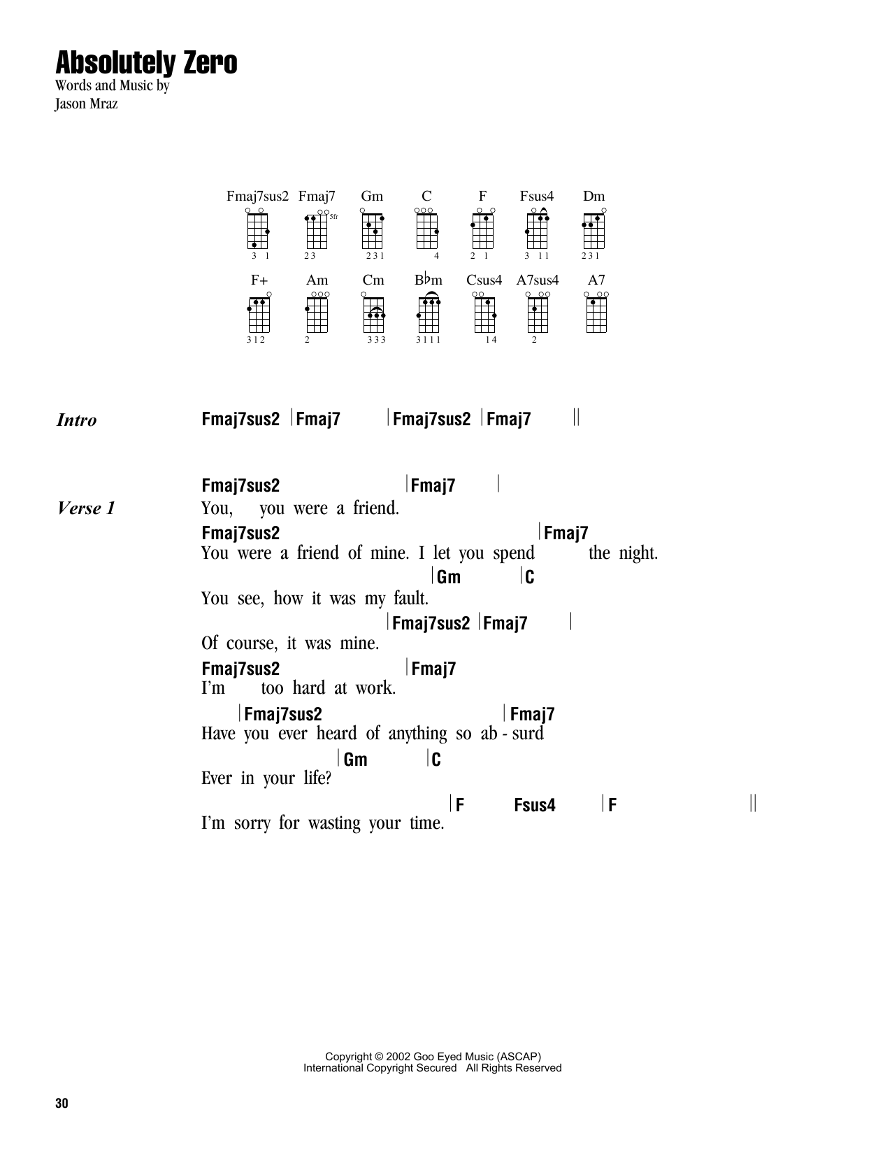 Product gallery: Page 1 of 1 Absolutely Zero, Jason Mraz