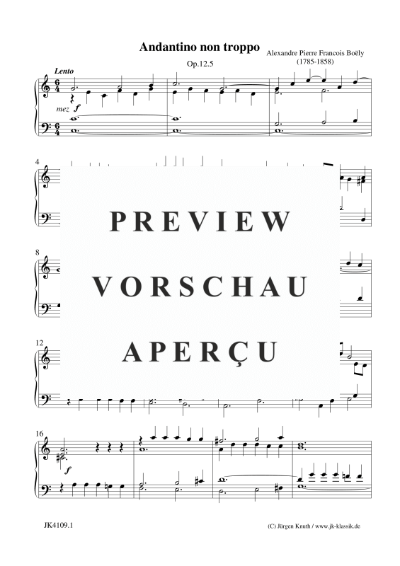 Produktbild zu:  Andantino non troppo Op.12.5 -