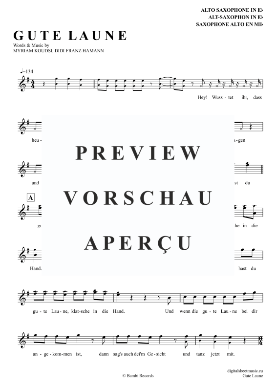 Produktgalerie: Seite 2 von 4 Gute Laune, GroßstadtEngel , Altsaxophon