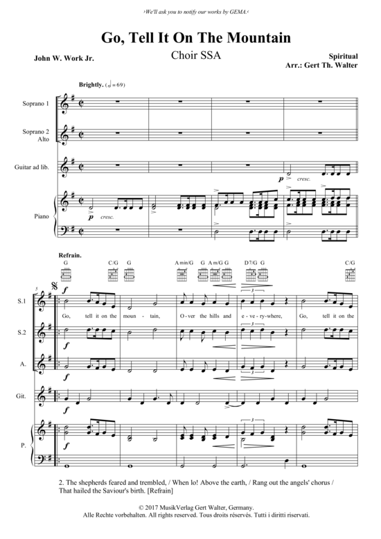 Produktbild zu: Go Tell It On The Mountain Spiritual