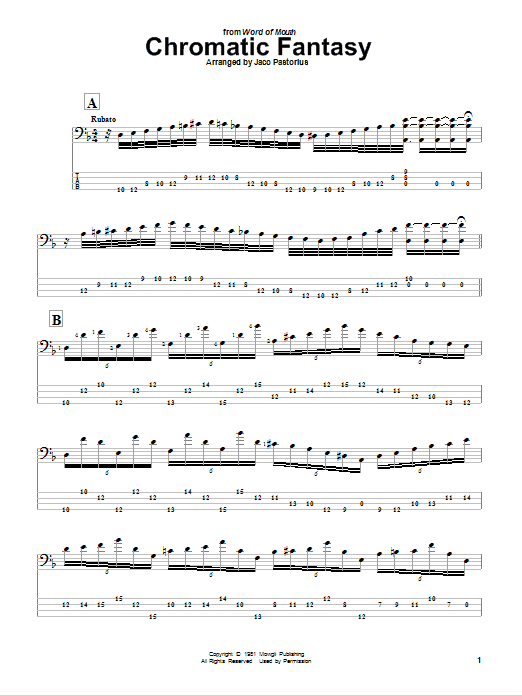 Produktgalerie: Seite 1 von 1 Chromatic Fantasy, Jaco Pastorius, E-Bass