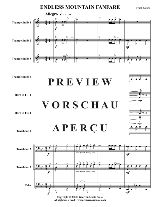 Product gallery: Page 2 of 21 Endless Mountain Fanfare , , (Brass Ensemble)