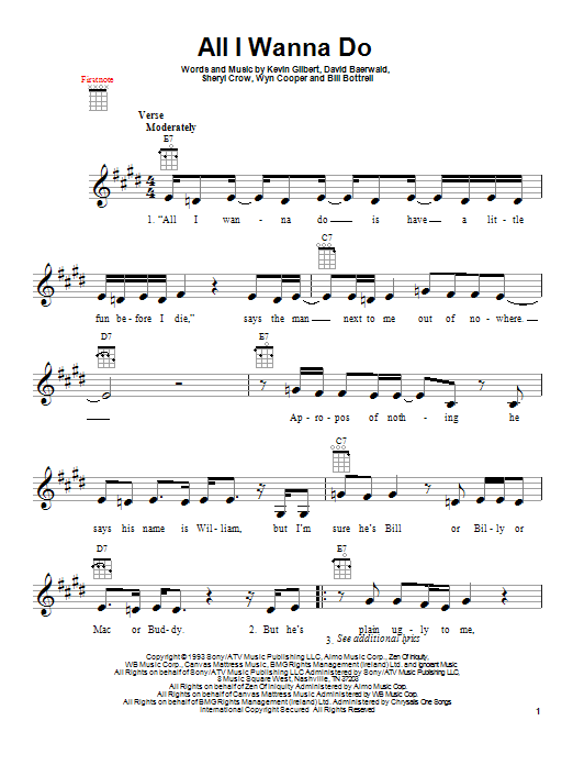 Product gallery: Page 1 of 1 All I Wanna Do, Sheryl Crow