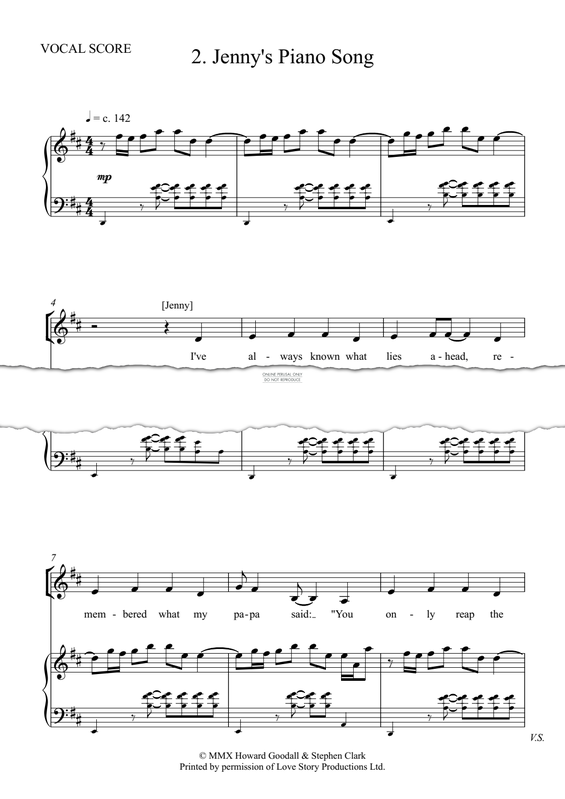 Produktgalerie: Seite 1 von 1 Jenny's Piano Song (from Love Story), Howard Goodall, Gesang, Klavier