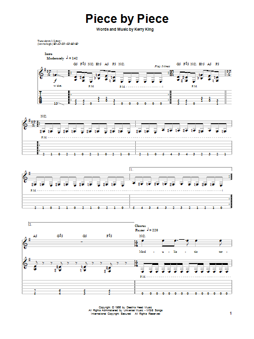 Produktgalerie: Seite 1 von 1 Piece By Piece, Slayer, Gitarre