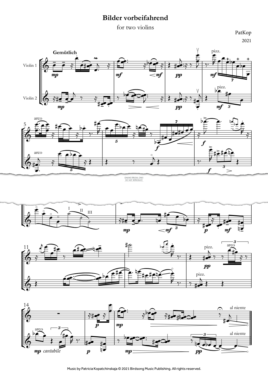 Produktgalerie: Seite 1 von 1 Bilder vorbeifahrend, PatKop, Violine
