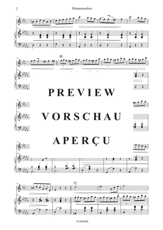 gallery: Minutenwalzer Valse op 64 Nr 1 , , (Klarinette in B + Klavier)
