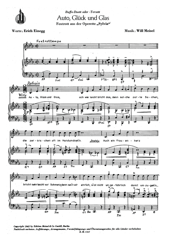 Produktbild zu: Auto, Glück und Glasaus: Sylvia (Operette)