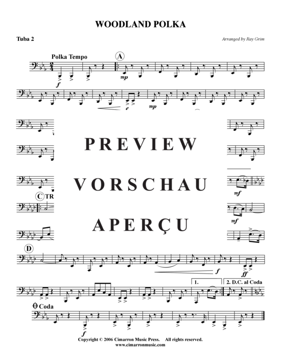 Product gallery: Page 9 of 9 Woodland Polka , , (Tuba Quartet: 2x Baritone, 2xTuba)