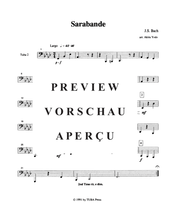 Product gallery: Page 18 of 19 Sarabande and Bouree , , (Tuba Quartett EETT)