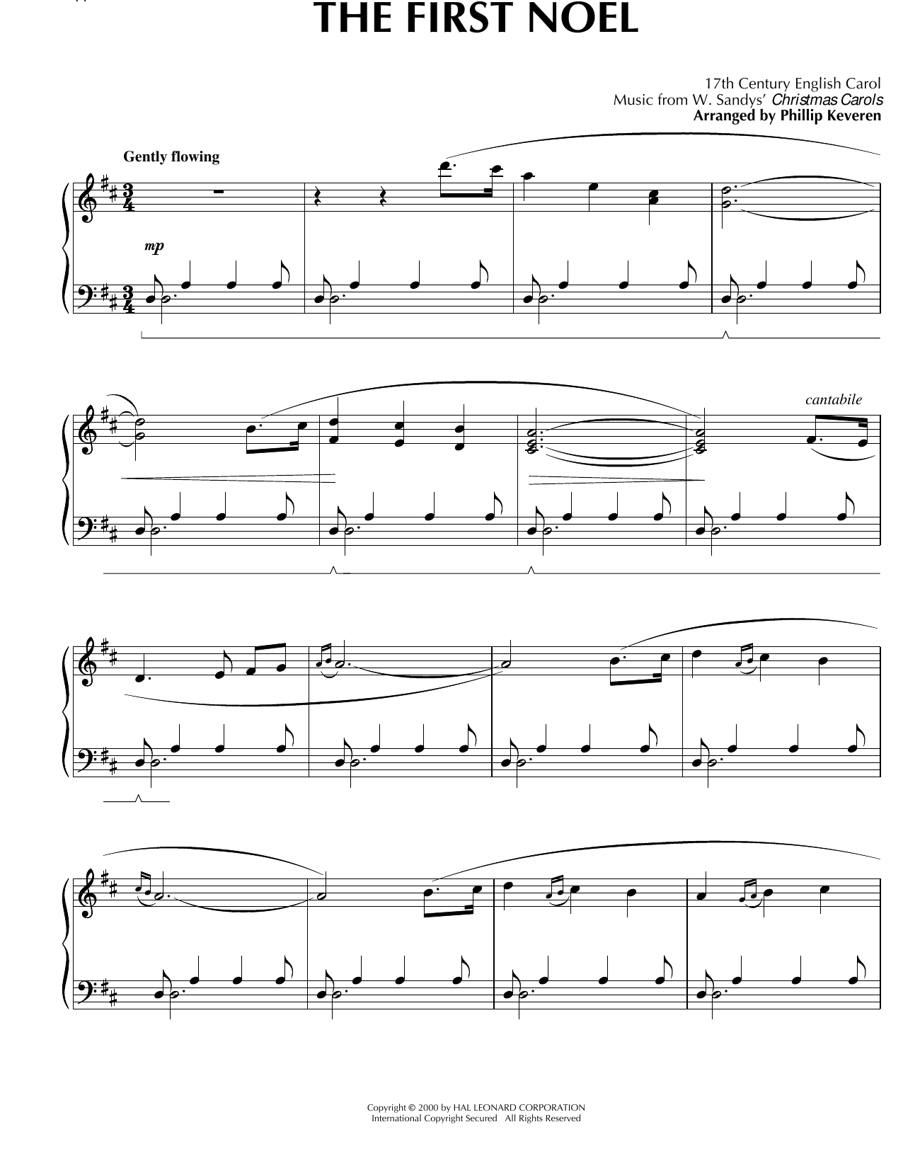 Produktbild zu: The First Noel [Celtic version] (arr. Phillip Keveren)