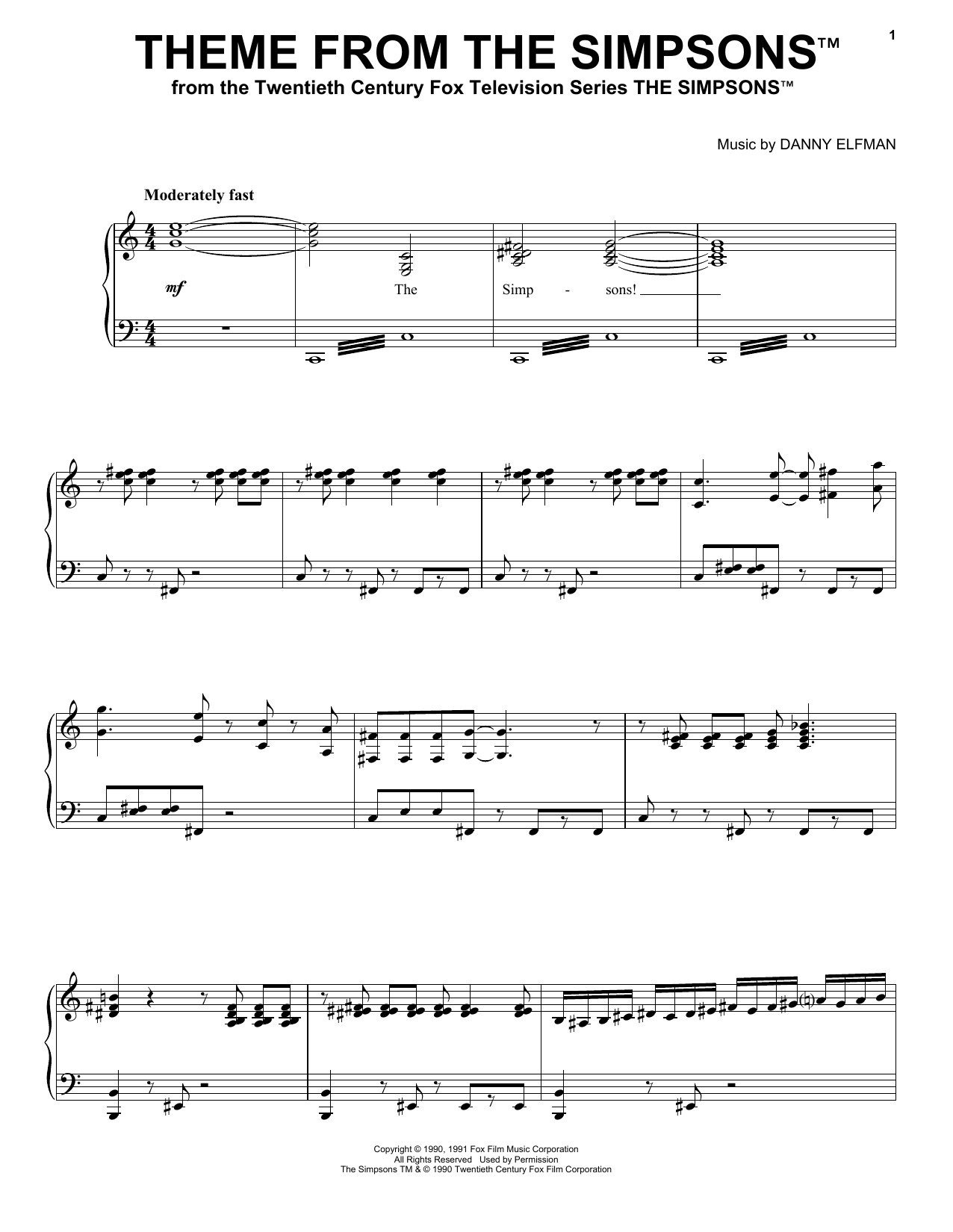 Product gallery: Page 1 of 1 Theme From The Simpsons, Danny Elfman