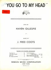 cover: You Go To My Head, J. Fred Coots