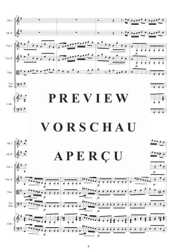 Produktgalerie: Seite 9 von 11 Concerto No.6 in G-Dur Op.9, , 2 Oboen Solo, Streicher Ensemble und Cembalo BC