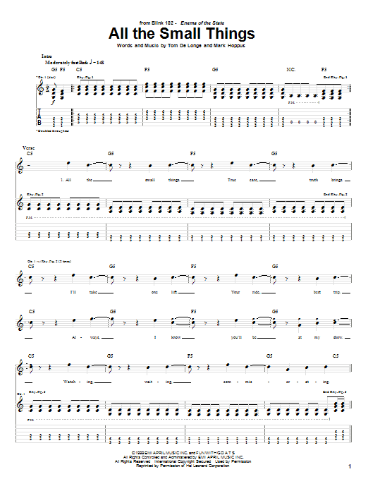 Produktgalerie: Seite 1 von 1 All The Small Things, Blink-182, Gitarre