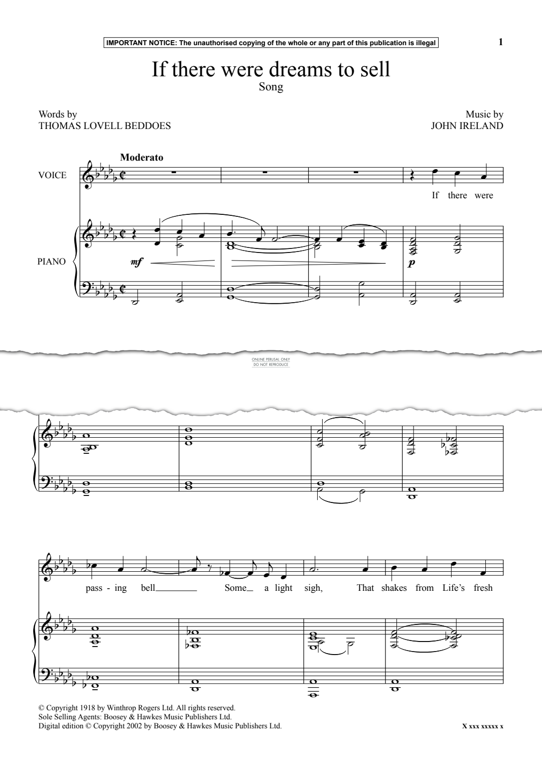 Produktgalerie: Seite 1 von 1 If There Were Dreams To Sell, John Ireland, Gesang, Klavier