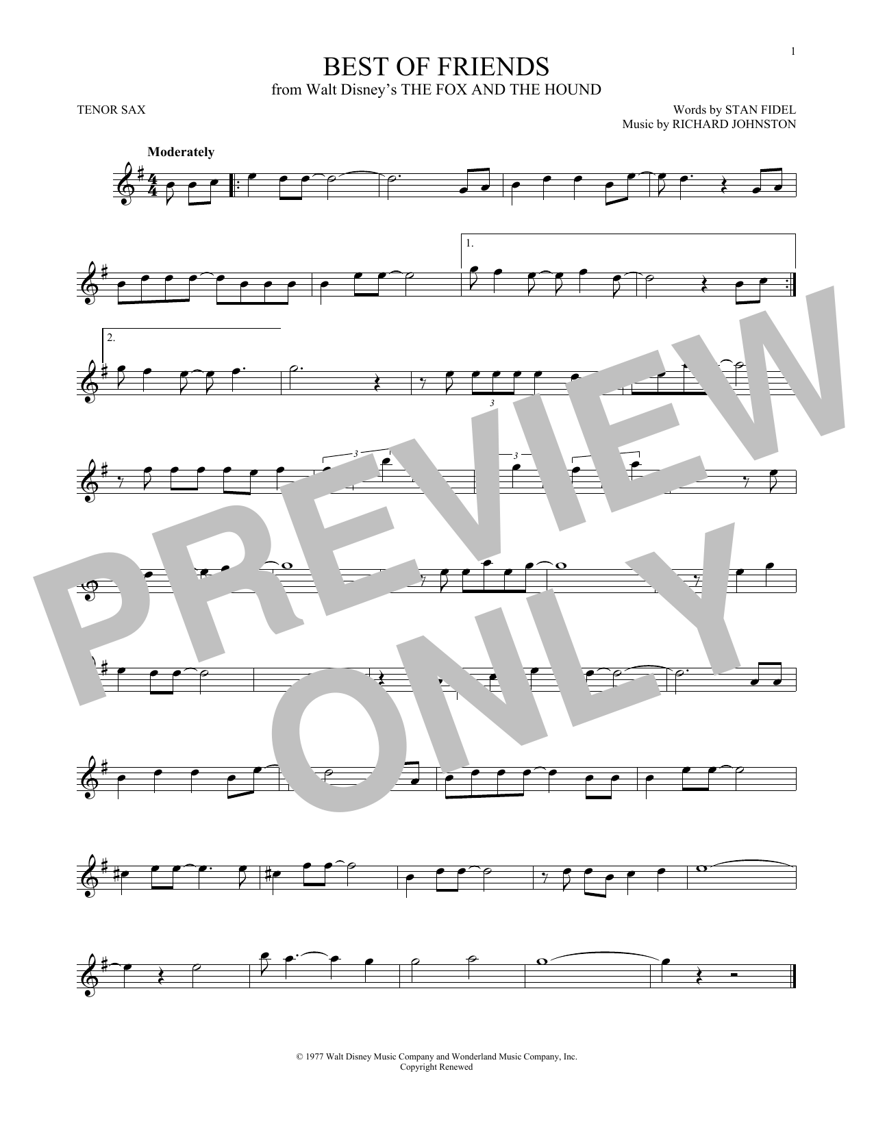 Product gallery: Page 1 of 1 Best Of Friends (from The Fox And The Hound), Pearl Bailey