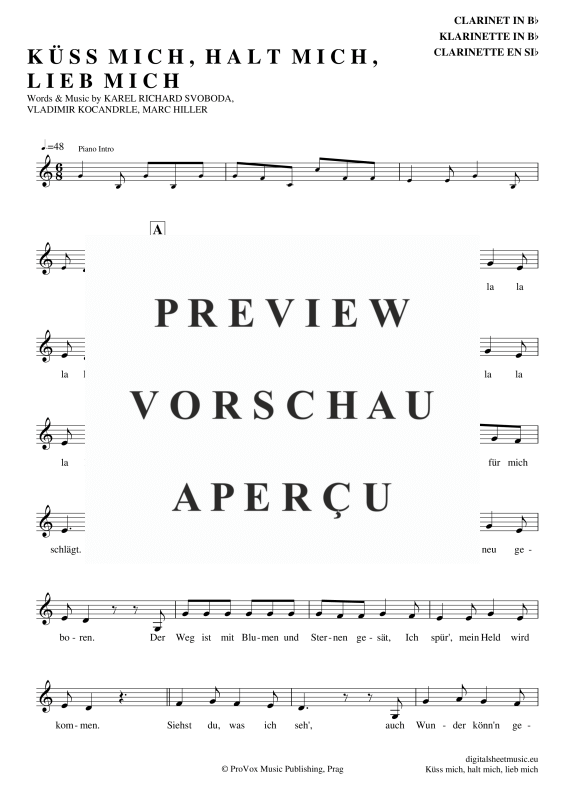 Product gallery: Page 2 of 4 Küss Mich, Halt Mich, Lieb Mich, Egli, Beatrice, Clarinet in B-flat