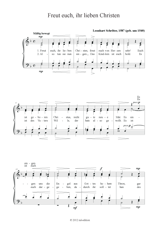 gallery: Freut euch, ihr lieben Christen , , (Gemischter Chor)