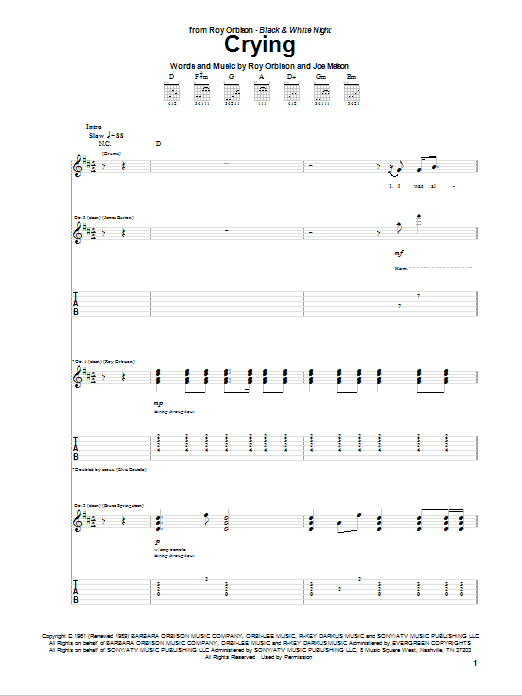 Product gallery: Page 1 of 1 Crying, Roy Orbison