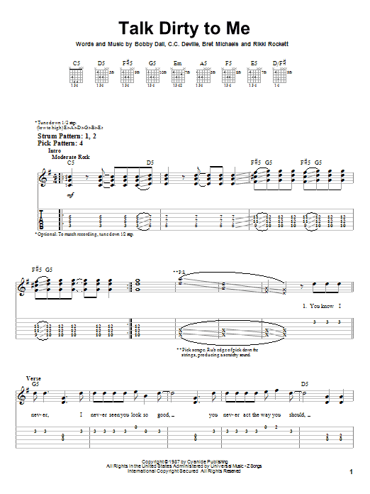 Produktgalerie: Seite 1 von 1 Talk Dirty To Me, Poison, Gitarre