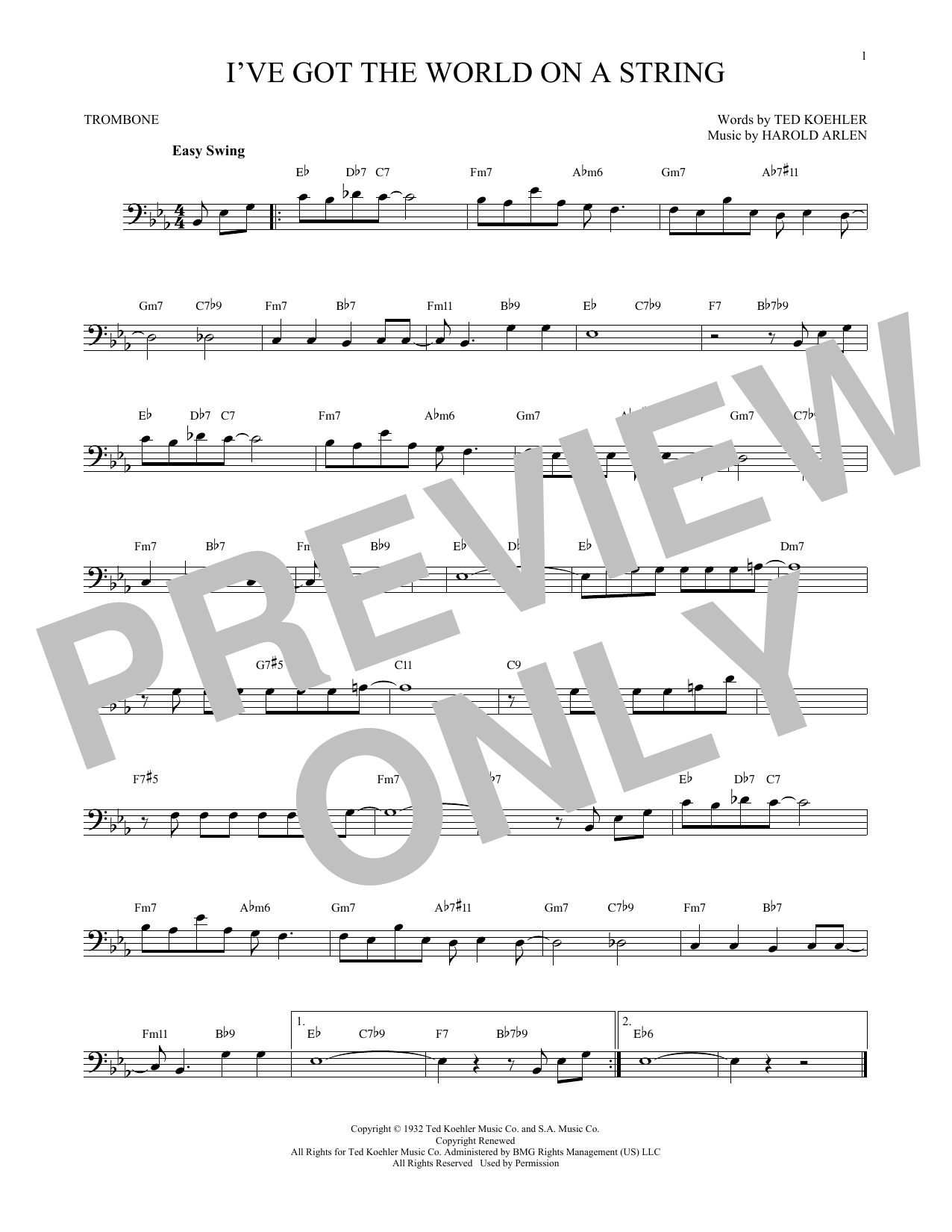 Product gallery: Page 1 of 1 I've Got The World On A String, Harold Arlen