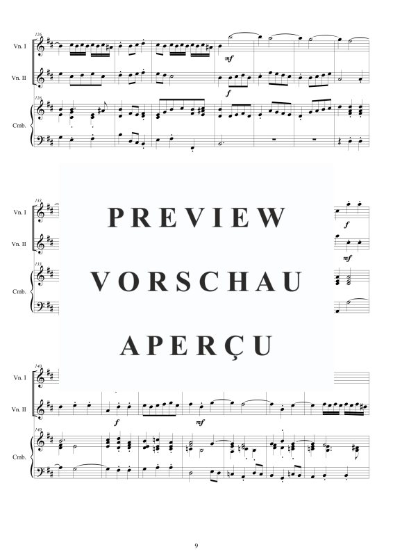 Produktgalerie: Seite 10 von 11 Trio Sonata No.9 in D-Dur Op.1, , 2 Violinen und Cembalo