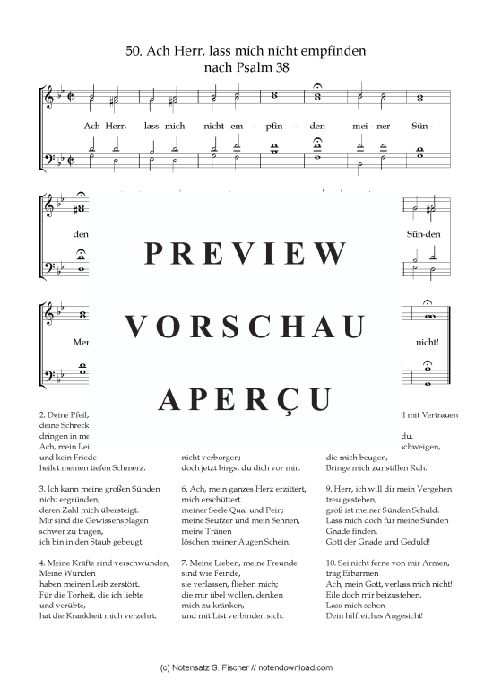 Product picture to: Ach Herr, lass mich nicht empfinden Psalme des Kantons Schaffhausen (1867)