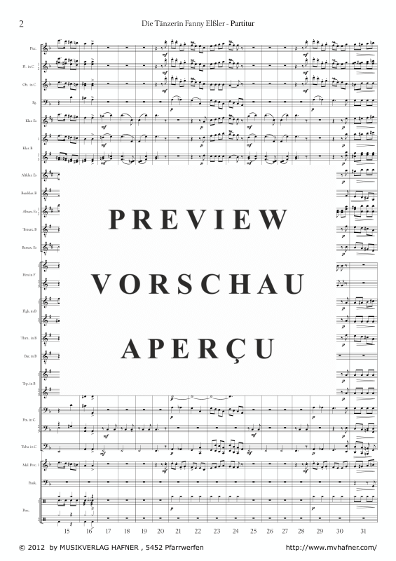 Product gallery: Page 7 of 11 Die Tänzerin Fanny Elßler, , (large wind orchestra)