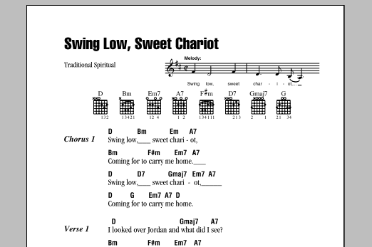 Produktgalerie: Seite 1 von 1 Swing Low, Sweet Chariot, Traditional Spiritual, Gitarre