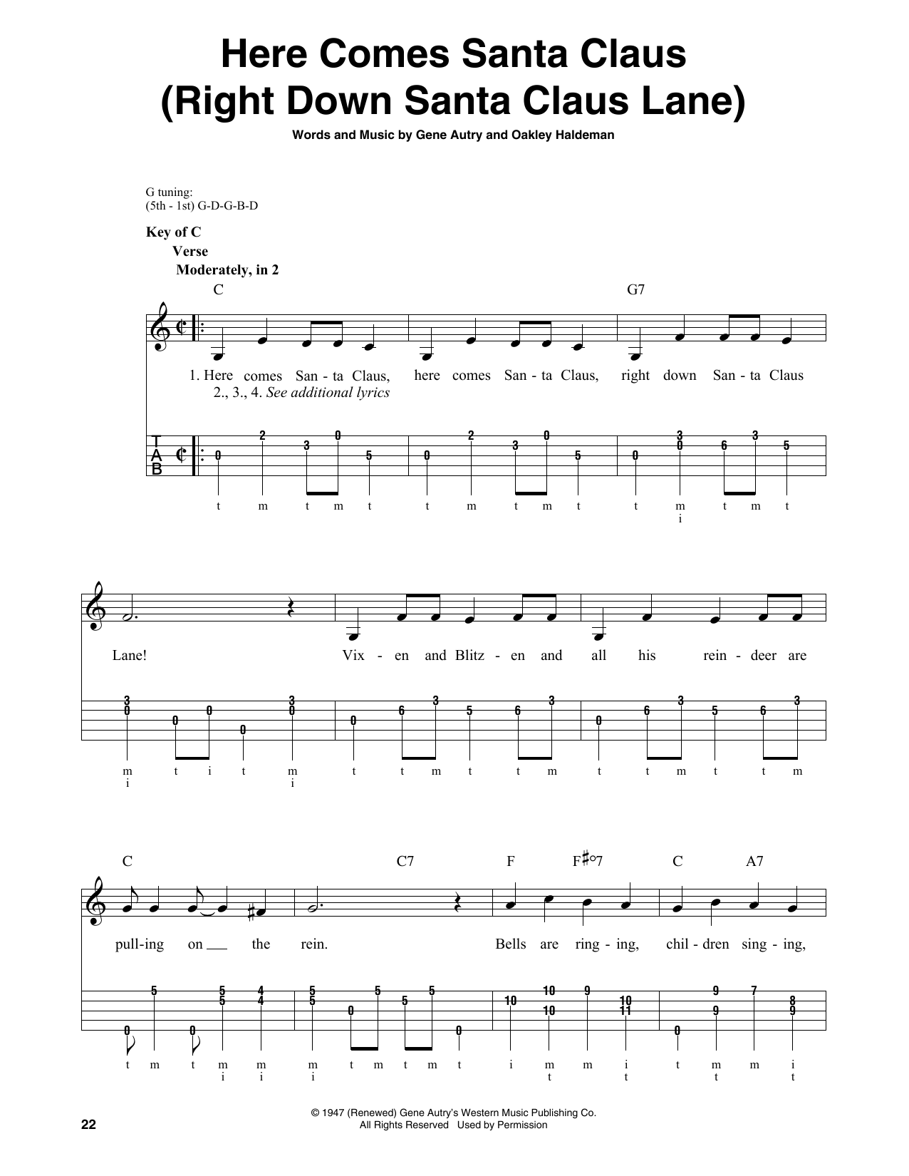 Product gallery: Page 1 of 1 Here Comes Santa Claus (Right Down Santa Claus Lane), Gene Autry
