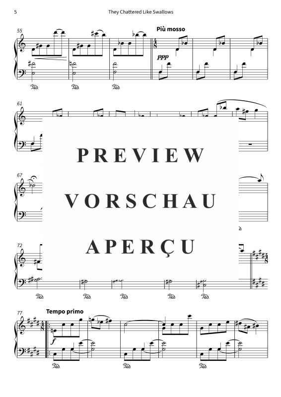 gallery: They Chattered Like Swallows - No. 5 from On the Overgrown Path, , Klavier Solo