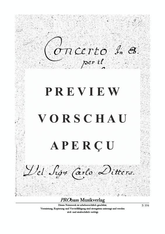 Produktgalerie: Seite 2 von 11 Concerto in Eb per il Contrabasso, , Studienpartitur Orchester