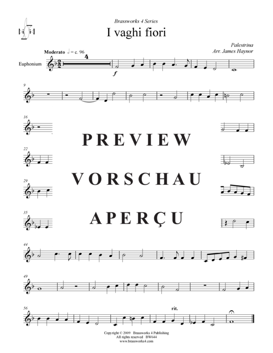 Produktgalerie: Seite 11 von 11 I vaghi fiori, , (2xTrompete in B/C, Horn in F, Posaune)