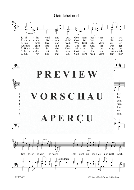 gallery: Gott lebet noch (1714), , Gemischter Chor